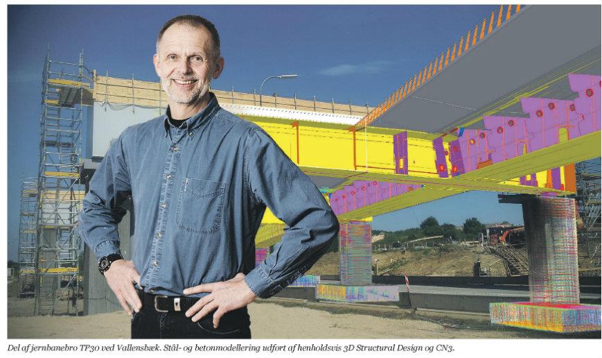 Ingeniør foran jernbanebroprojekt ved Vallensbæk
